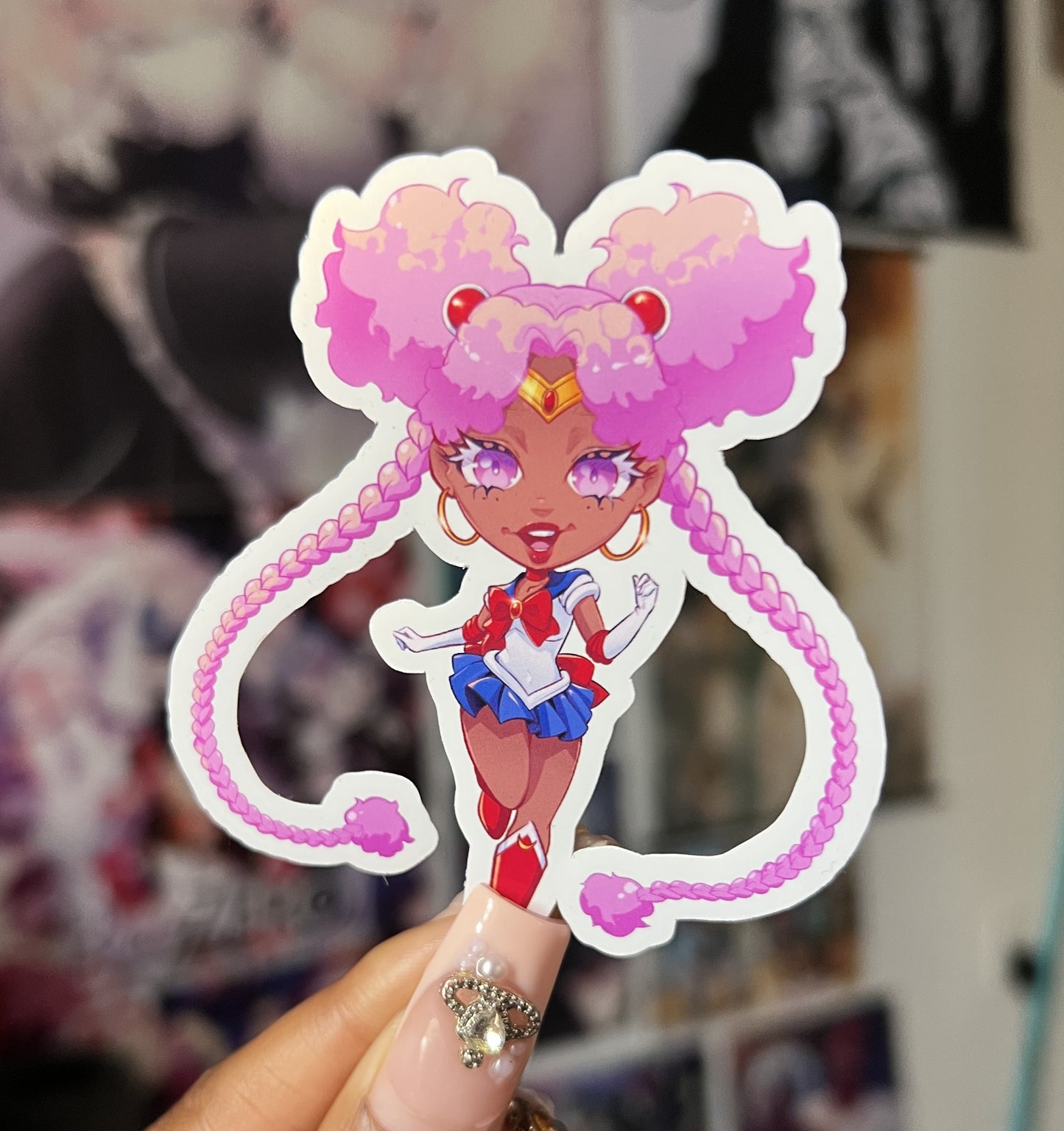 Chibi Moon Vinyl Sticker